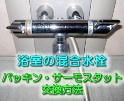 浴室の混合水栓、パッキンとサーモスタットの交換方法（TOTO TUMG40型）