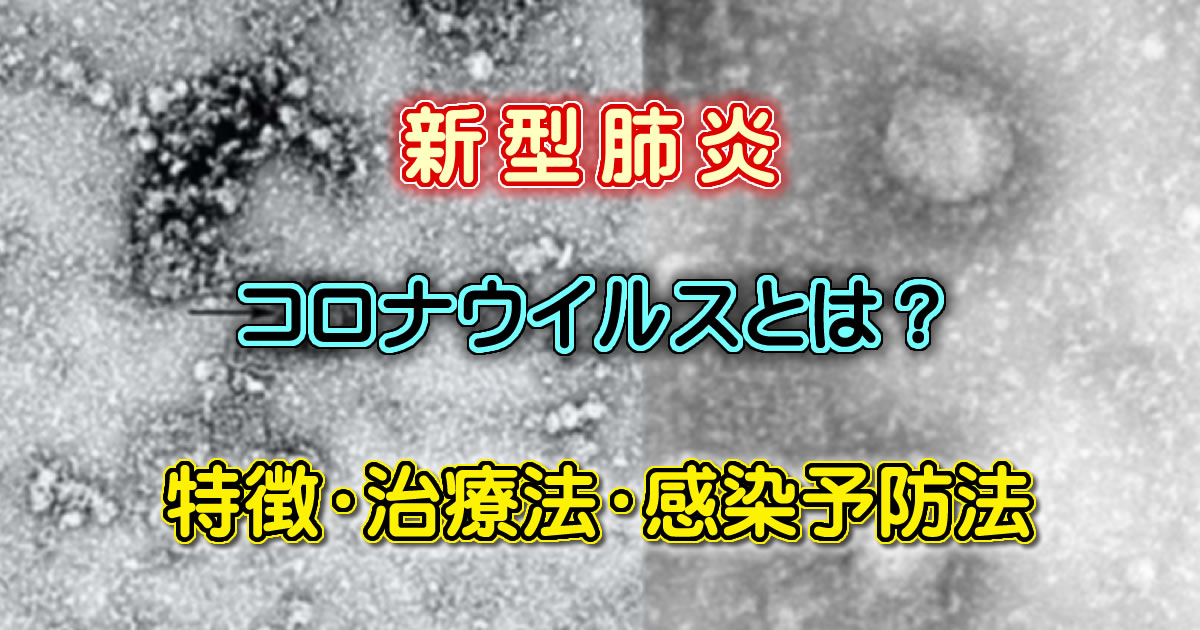 【新型肺炎】コロナウィルスとは？ 特徴・治療法・感染予防対策のまとめ