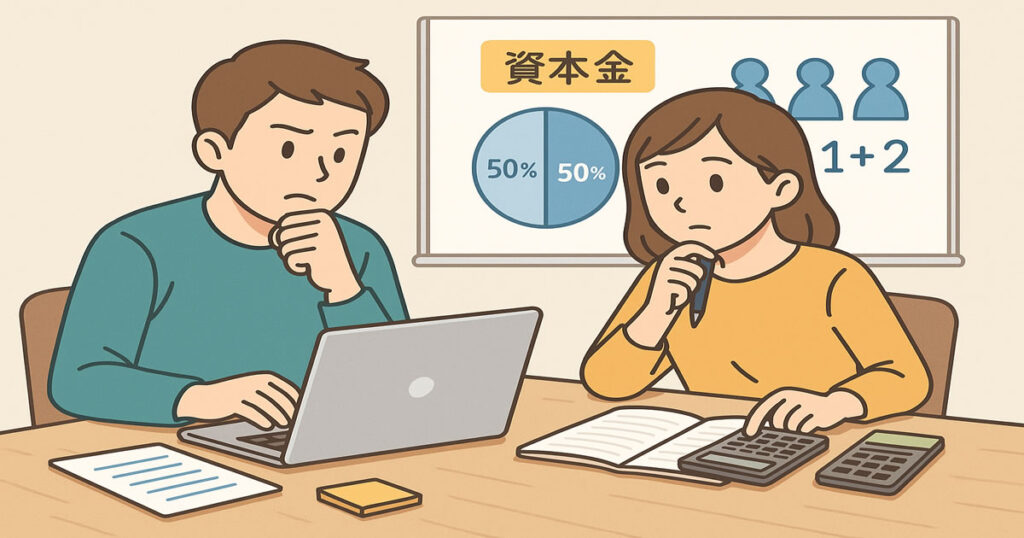 社員の構成人数と資本金を決める